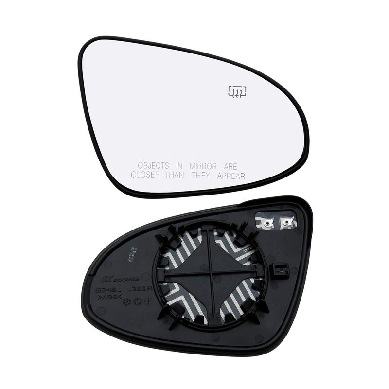Rugged TUFF Passenger Side Mirror Glass For 2014 2015 2016 2017 2018 2019 Toyota Corolla Sedan Right Door Mirrors with Back Plate 8793102F90 TO1325117 Heated Power - Image 4